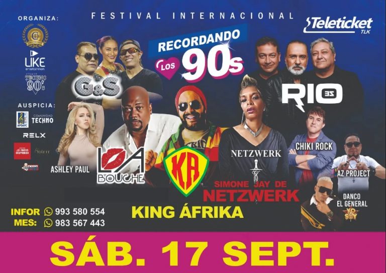King Africa, La Bouche y Simone Jay de Netzwerk llegan a Lima para el primer Megaevento de música Techno