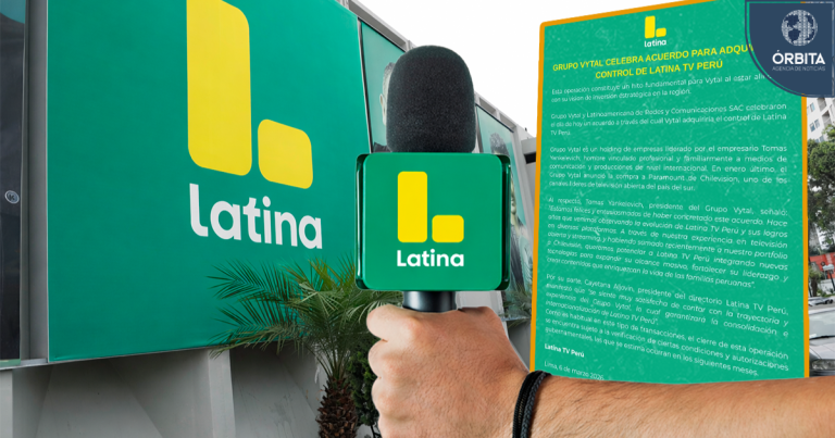 Grupo Vytal celebra acuerdo para adquirir el control de Latina TV Perú